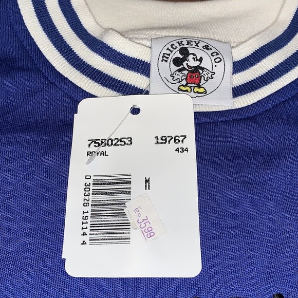 Vintage NWT Disney Mickey & Co. Authentic Original Long Sleeve Striped Shirt M/L - Picture 4 of 8